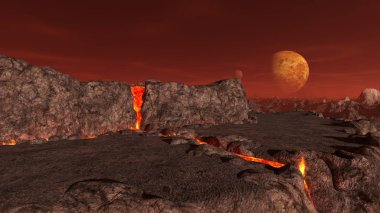 vahşi 3D CG render. NASA tarafından döşenmiş bu görüntünün elemanları.