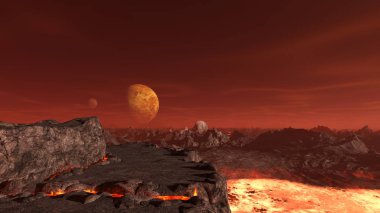 vahşi 3D CG render. NASA tarafından döşenmiş bu görüntünün elemanları.