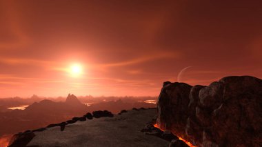 vahşi 3D CG render. NASA tarafından döşenmiş bu görüntünün elemanları.