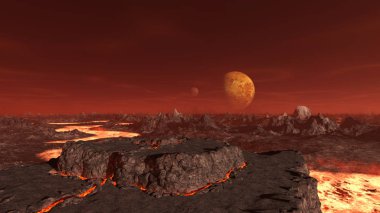 vahşi 3D CG render. NASA tarafından döşenmiş bu görüntünün elemanları.