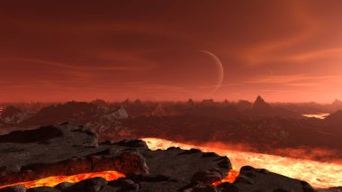 vahşi 3D CG render. NASA tarafından döşenmiş bu görüntünün elemanları.