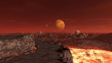 vahşi 3D CG render. NASA tarafından döşenmiş bu görüntünün elemanları.