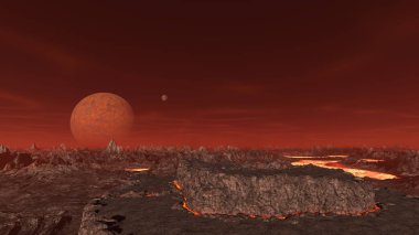 vahşi 3D CG render. NASA tarafından döşenmiş bu görüntünün elemanları.