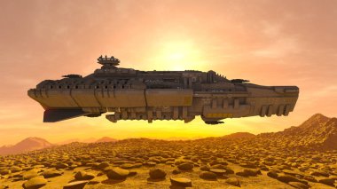 Uzay gemisi 3d cg render