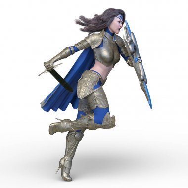 3D cg işleme seksi savaşçı