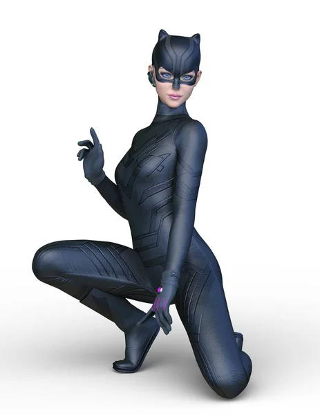 Rendering Cat Woman — Stock Photo, Image