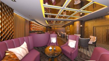 Restoran 3D cg render