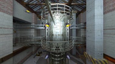 Kalıntıları fabrika 3d Cg render