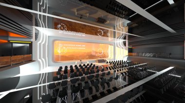 Sahne Alanı'nın 3D cg işleme