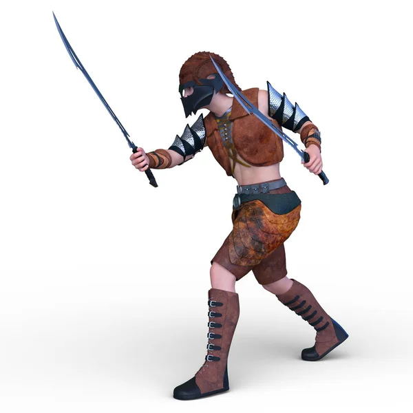 Rendering Warrior — Stock Photo, Image