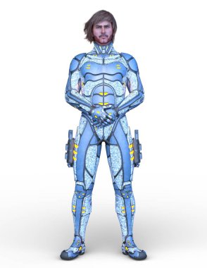 Siber adam 3D cg render