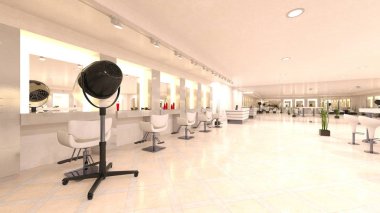 Kuaför 3D CG render