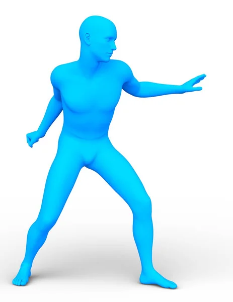 青い男の3D Cgレンダリング — ストック写真