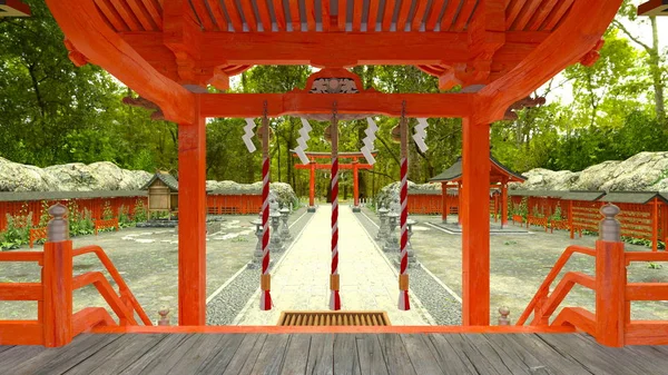 Надання Shinto Shrine — стокове фото