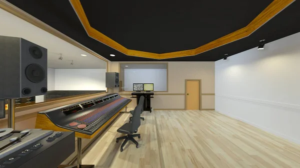 Rendering Inspelnings Studio — Stockfoto