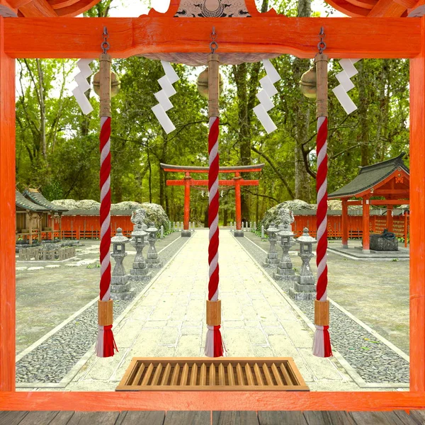 Надання Shinto Shrine — стокове фото
