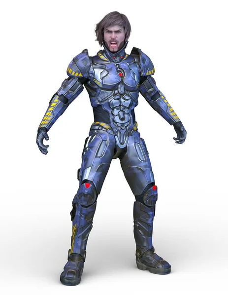 Rendering Cyber Man — Stock Photo, Image