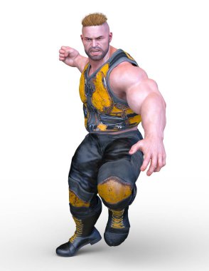 güçlü adam 3D cg render