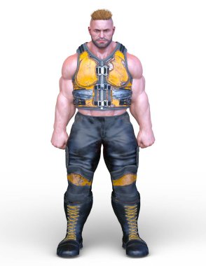 güçlü adam 3D cg render