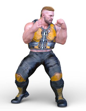 güçlü adam 3D cg render