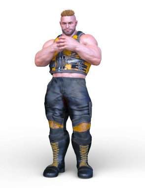 güçlü adam 3D cg render