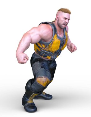 güçlü adam 3D cg render