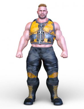 güçlü adam 3D cg render