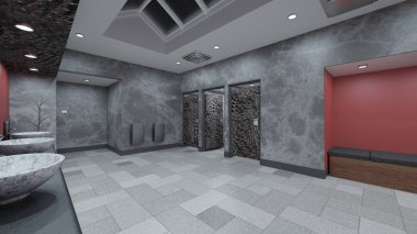 tuvalet 3D cg render