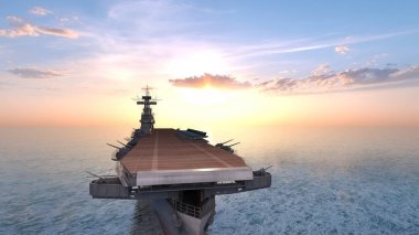 3d cg işleme uçak gemisi