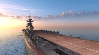 3d cg işleme uçak gemisi