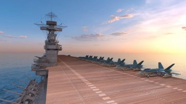 3d cg işleme uçak gemisi