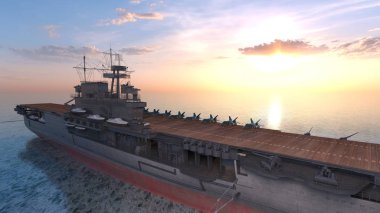 3d cg işleme uçak gemisi