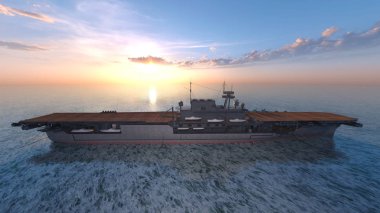 3d cg işleme uçak gemisi