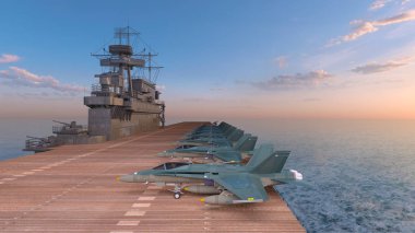 3d cg işleme uçak gemisi