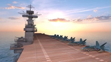 3d cg işleme uçak gemisi