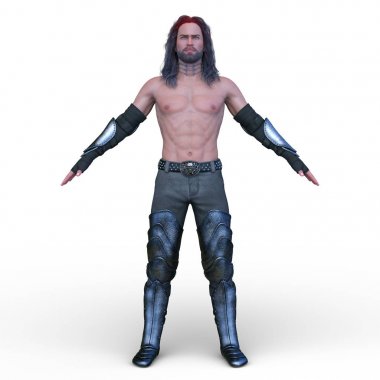 güçlü adam 3D cg render