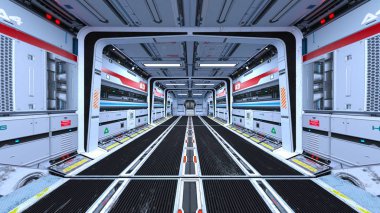 Uzay istasyonunun 3d cg görüntülemesi