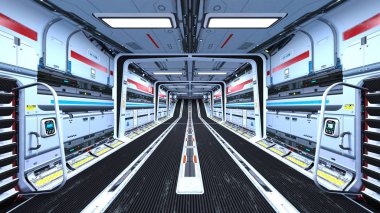 Uzay istasyonunun 3d cg görüntülemesi