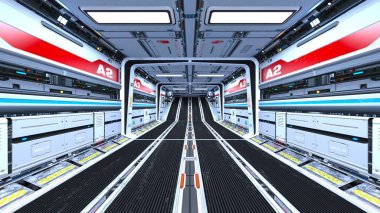 Uzay istasyonunun 3d cg görüntülemesi