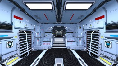 Uzay istasyonunun 3d cg görüntülemesi