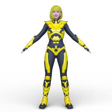 cyber kadının 3D cg işleme