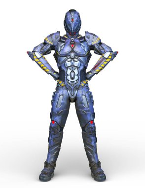 Siber adam 3D cg render