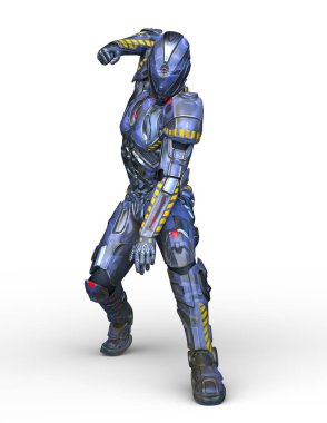 Siber adam 3D cg render