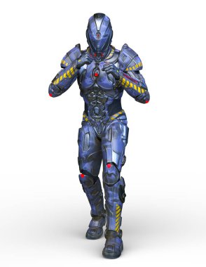 Siber adam 3D cg render