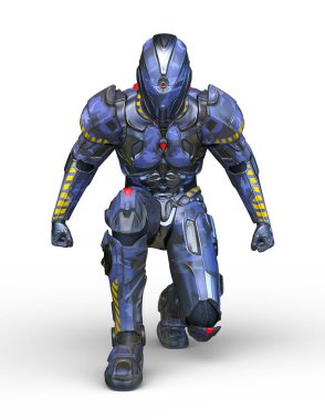 Siber adam 3D cg render