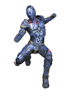 Siber adam 3D cg render