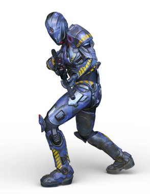 Siber adam 3D cg render