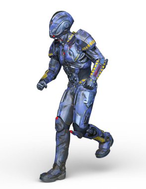 Siber adam 3D cg render