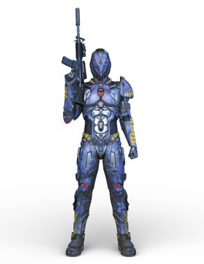 Siber adam 3D cg render