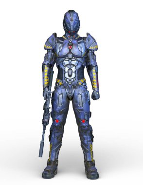 Siber adam 3D cg render